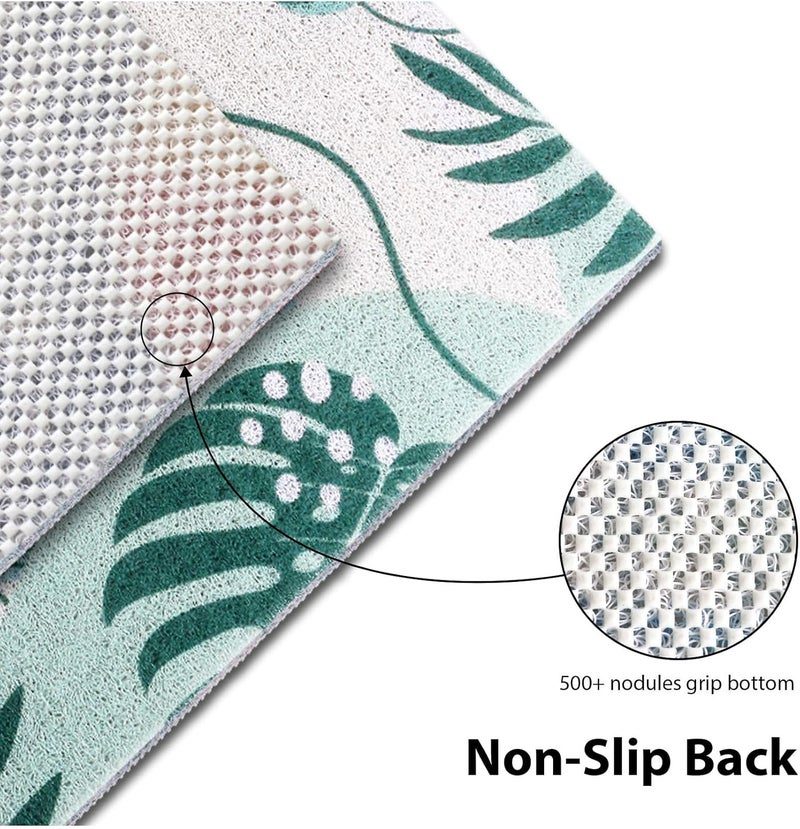 Yonala Square Shower Mat, 27 x 27 Inch Stylish Non Slip Shower Mats for Inside Shower with Central Drain Hole, Soft Trimmable PVC Loofah Anti Slip Shower Mat for Walk in Shower Stall, Quick Drying - Image 3